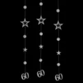 Decorazioni sospese per il 60 compleanno argento con stelle e cerchi per feste - 60 Anni / Argento