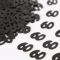 Schwarze Nummer 60 Konfetti Tischdeko PVC Pailletten für Geburtstag Party Dekoration - Nummer 60 / 10g Packung / Schwarz