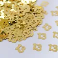 Goldene Nummer 13 Konfetti metallische Folie Tischstreuung für Geburtstag Party Dekor - Nummer 13 / 10g Packung / Gold