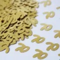 Goldene Nummern Konfetti Tischdeko Streudeko für Geburtstag Party und Jubiläum Feier. - Nummer 70 / 10g Packung / Gold