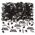 Schwarze Geburtstag Party Konfetti Tischdekoration PVC Pailletten Streuteile für Feier - Geburtstagsthema / 10g Packung / Schwarz
