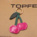 Kersen leer tas bedel sleutelhanger schattige fruit tas hanger voor vrouwen accessoires - Rozerood