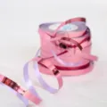 10M laser balloon ribbon metallic pink curling string for wedding birthday party decoration - Rose Gold