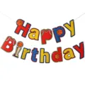 Basketball birthday banner party decoration with sports theme letters and basketballs. - Basketball Birthday Banner