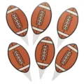 Football themed cake toppers set of 6 sports party cupcake picks decoration - American Football Theme Cake Toppers