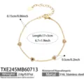 Gold stainless steel heart zircon bracelet with adjustable chain, elegant and stylish accessory. - Bracelet / 17+5cm / Gold - Black Rhinestone