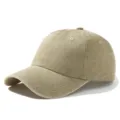 Classico berretto da baseball in cotone lavato, dad hat tinta unita vintage per look casual. - Regolabile / Kaki