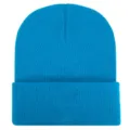Gorro de punto de acrílico liso de invierno para hombres y mujeres gorro casual - Ajustable / Azul claro