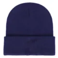 Gorro de punto acrílico azul marino liso para hombres y mujeres otoño invierno cálido. - Ajustable / Azul marino
