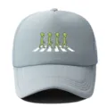Alien print mesh honkbalpet, ademend schuim voorpaneel, trendy casual zomerpet. - Verstelbaar / Lichtgrijs