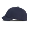 Classic navy blue short brim baseball cap detail, casual soft top docker hat design. - Adjustable / Navy Blue