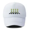 Zomer cross-border hete alien print spons zachte top ademende honkbalpet net hoed - Verstelbaar / Wit