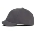 Solid color dark gray short brim docker cap, stylish casual cotton rolling brim hat for men. - Adjustable / Gray