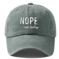Gewassen vintage katoenen honkbalpet met letterprint, casual zonnehoed voor dames en heren. - Verstelbaar / Grijs
