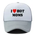 Gorra de camionero de malla transpirable unisex sombrero de béisbol con eslogan. - Ajustable / Gris Claro Blanco