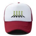 Nieuwe truckerpet van schuim met alien print en ademend mesh zomer mode stijl top - Verstelbaar / Wijnrood Wit