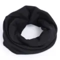 Schwarzer Strick Schlauchschal, warmer Winterschal für Damen und Herren im Alltag. - Schwarz