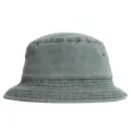 Classic washed denim bucket hat, solid color vintage casual sun hat for adult daily wear. - 55-60cm / Green
