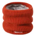 Dikke Gebreide Nekwarmer Oranje Winter Fleece Gefoerde Sjaal voor Buiten Fietsen - Oranje / Onder 60cm