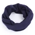 Dunkelblauer Strick-Loop-Schal, warmer Winterschal für Damen und Herren im Alltag. - Marineblau