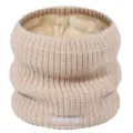 Verdikte gebreide nekwarmer voor dames en heren, gevoerde winter lus sjaal in beige kleur - Beige / Onder 60cm