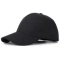 Casquette de baseball de couleur unie, chapeau de soleil classique unisexe, réglable, sport. - Réglable / Noir