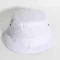 Sombrero de pescador blanco mujer hombre, sombrero casual de lona plana liso para verano sol. - 55-60cm / Blanco