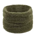 Scaldacollo in pile invernale verde militare, morbida sciarpa termica per le giornate fredde. - Sotto i 60cm / Verde