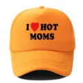 Gorra trucker naranja de malla con estampado de eslogan original, estilo casual. - Ajustable / Naranja