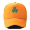 Oranger Klee Mesh Baseball Cap für Sommer Outdoor Sonnenschutz schnelltrockner Hut - Verstellbar / Orange