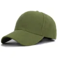 Casquette de baseball vert olive uni, chapeau de soleil réglable pour le quotidien et sport. - Réglable / Vert Militaire