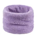 Scaldacollo morbido in peluche invernale viola sciarpa ad anello pile caldo pile - Sotto i 60cm / Viola