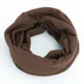 Brauner gestrickter Loopschal für Damen und Herren, warmer Winterschal für Radfahren. - Kaffeebraun