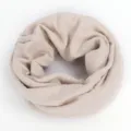 Beiger Strick Loop Schal für Winter warmer Nackenschutz Unisex einfarbig kuschelig - Beige