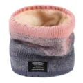 Winter Strick Fleece Halswärmer dicker warmer Schlauchschal für Damen und Herren Outdoor. - Hellrosa