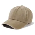 Cappello da baseball vintage lavato in tinta unita kaki, cappellino casual classico comodo. - Taglia unica / Kaki
