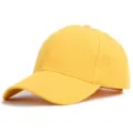 Casquette de baseball jaune unie, chapeau pare-soleil classique pour la vie quotidienne. - Réglable / Jaune Foncé