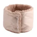 Einfarbiger Lammfell-Halsschal, winddichter, gesteppter Druckknopf-Schal für Outdoor-Einsatz - Unter 60cm / Rosa