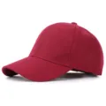 Casquette de baseball uni bordeaux unisexe, chapeau classique réglable en coton doux. - Réglable / Bordeaux