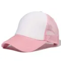 Casquette trucker rose et blanche, casquette de baseball en filet respirant, protection solaire. - Réglable / Rose