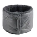 Winter Fleece Halswärmer winddichter gesteppter Druckknopf Schal für Outdoor Radfahren - Unter 60cm / Grau