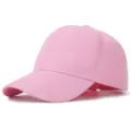 Casquette de baseball rose unie pour femmes et hommes, chapeau de soleil classique incurvé. - Réglable / Rose