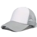 Casquette trucker unie en maille respirante avec visière incurvée pour personnaliser votre logo - Réglable / Gris