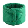 Grüner gesteppter Halswärmer mit kuscheligem Fleecefutter und praktischen Druckknöpfen. - Unter 60cm / Grün