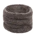 Tour de cou d'hiver en polaire douce pour hommes et femmes, écharpe snood chaude en gris foncé. - Moins de 60cm / Gris foncé