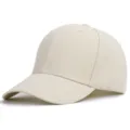 Casquette de baseball beige unie classique pour hommes et femmes, chapeau de soleil casual. - Réglable / Beige