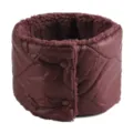 Burgunderroter gesteppter Fleece-Halswärmer mit Druckknopf, winddichter Winterschal - Unter 60cm / Burgunderrot