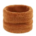 Tour de cou d'hiver unisexe en peluche chaude marron écharpe col roulé pullover - Moins de 60cm / Chameau