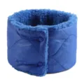 Blauer gesteppter Daunen-Halswärmer mit weichem Fleecefutter, winddichter Druckknopf-Winterschal. - Unter 60cm / Blau