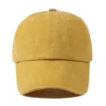 Gorra de beisbol vintage de algodon lavado para hombres y mujeres estilo dad hat clasico. - Ajustable / Amarillo